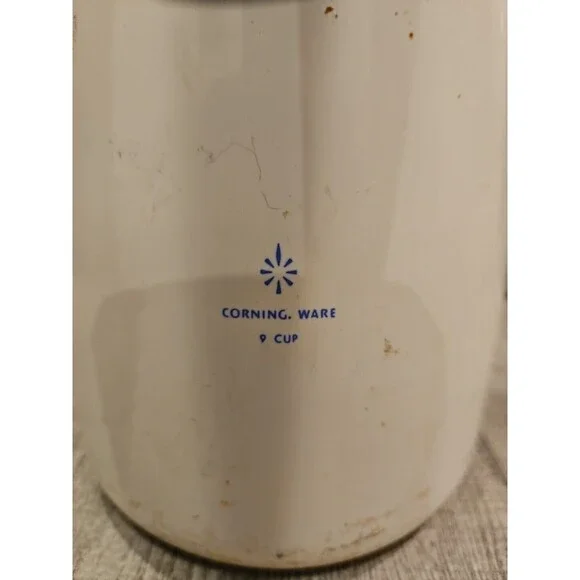 Vintage Corning Ware Coffee / Teapot 9 Cup Blue Cornflower - Picture 4 of 8